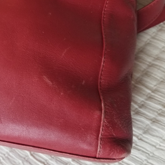 Derek Alexander Red Leather Shoulder Bag - Picture 6 of 6